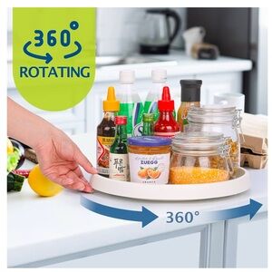 360° Rotating Kitchen Organizer - White